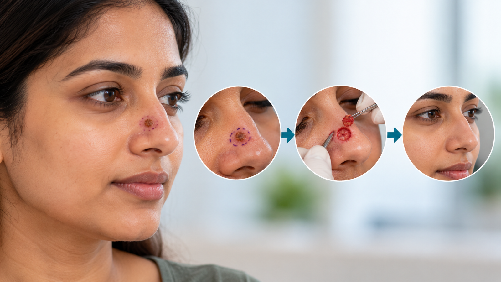 Skin Cancer on the Nose: Why the Cancer Is Cleared First and the Repair Planned Second